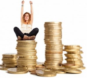 curly-haired-woman-sitting-on-a-pile-of-coins_1149-80
